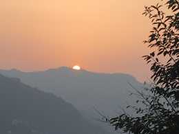 云阳的夕阳与月亮